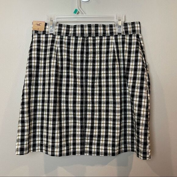 Hollister Preppy Plaid Stretch Mini Skirt Small - Picture 2 of 7